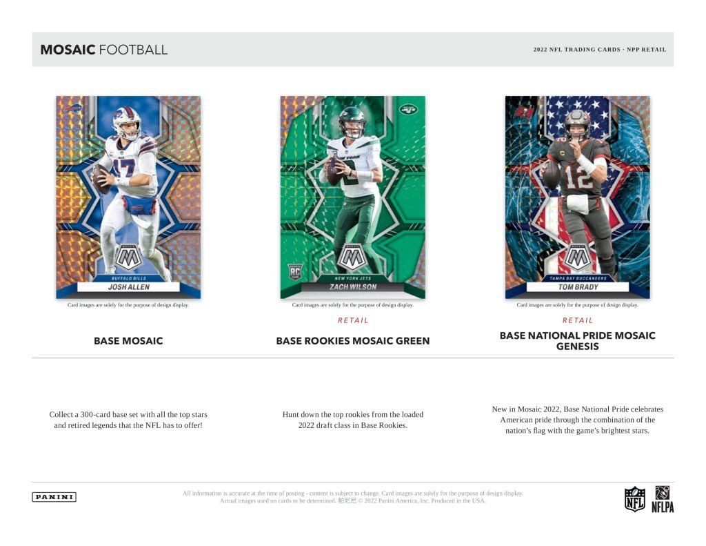 2022 Panini Mosaic Football Blaster Box 613297999850 at King Card Canada