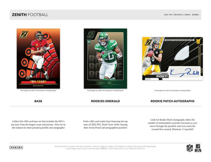 2022 Panini Zenith Football Hobby Box 746134125614 at King Card Canada