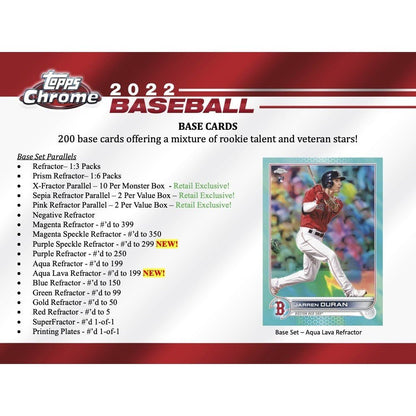 2022 Topps Chrome Baseball Blaster Value Box 887521109616 at King Card Canada