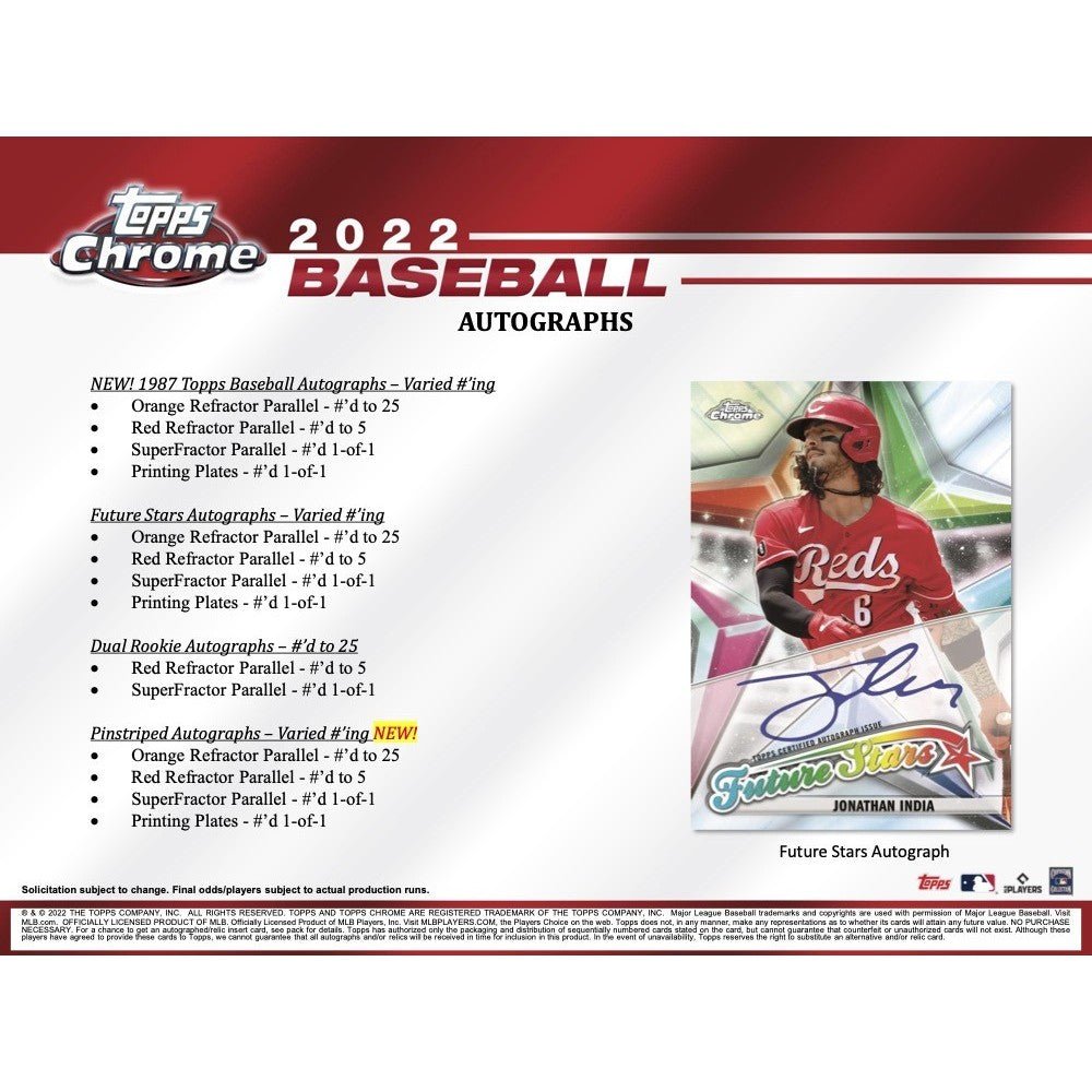 2022 Topps Chrome Baseball Blaster Value Box 887521109616 at King Card Canada