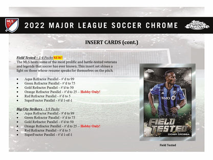 2022 Topps Chrome MLS Soccer Hobby Box 887521112388 at King Card Canada