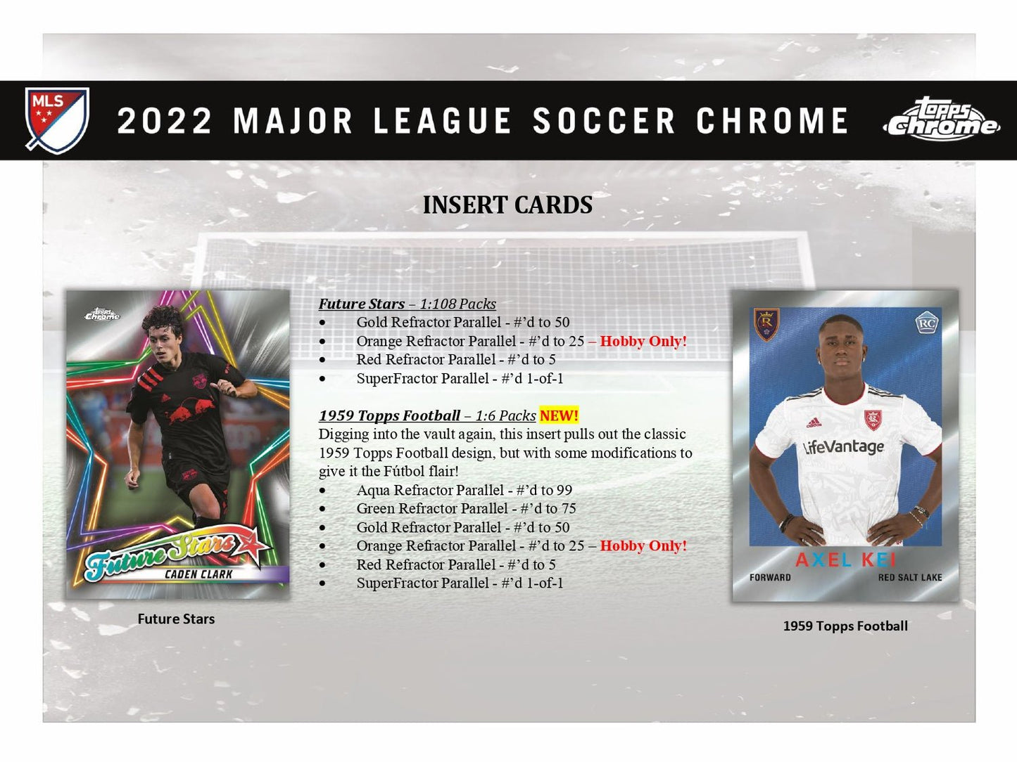 2022 Topps Chrome MLS Soccer Hobby Box 887521112388 at King Card Canada