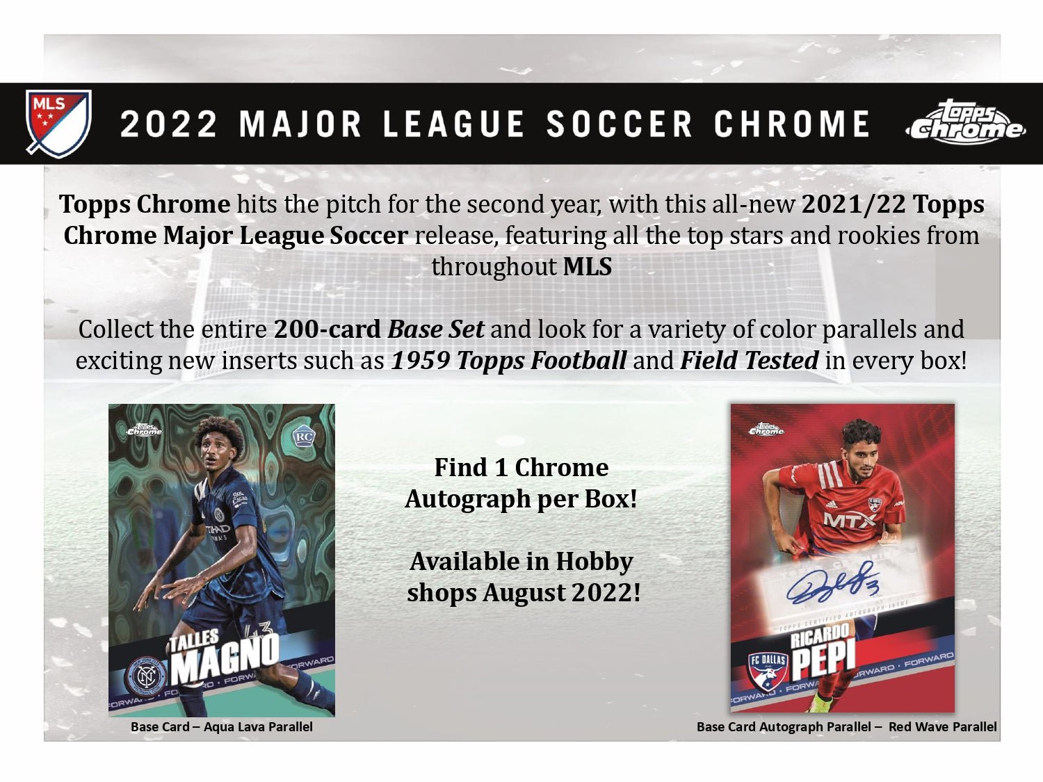 2022 Topps Chrome MLS Soccer Hobby Box 887521112388 at King Card Canada
