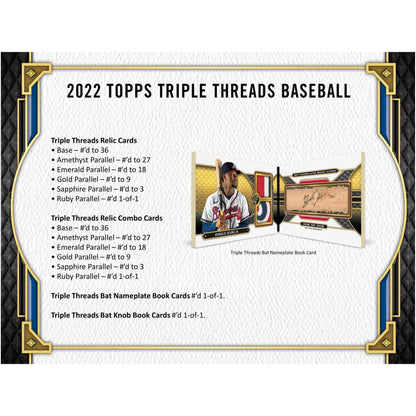 2022 Topps Triple Threads Baseball Hobby Box - King Card Canada