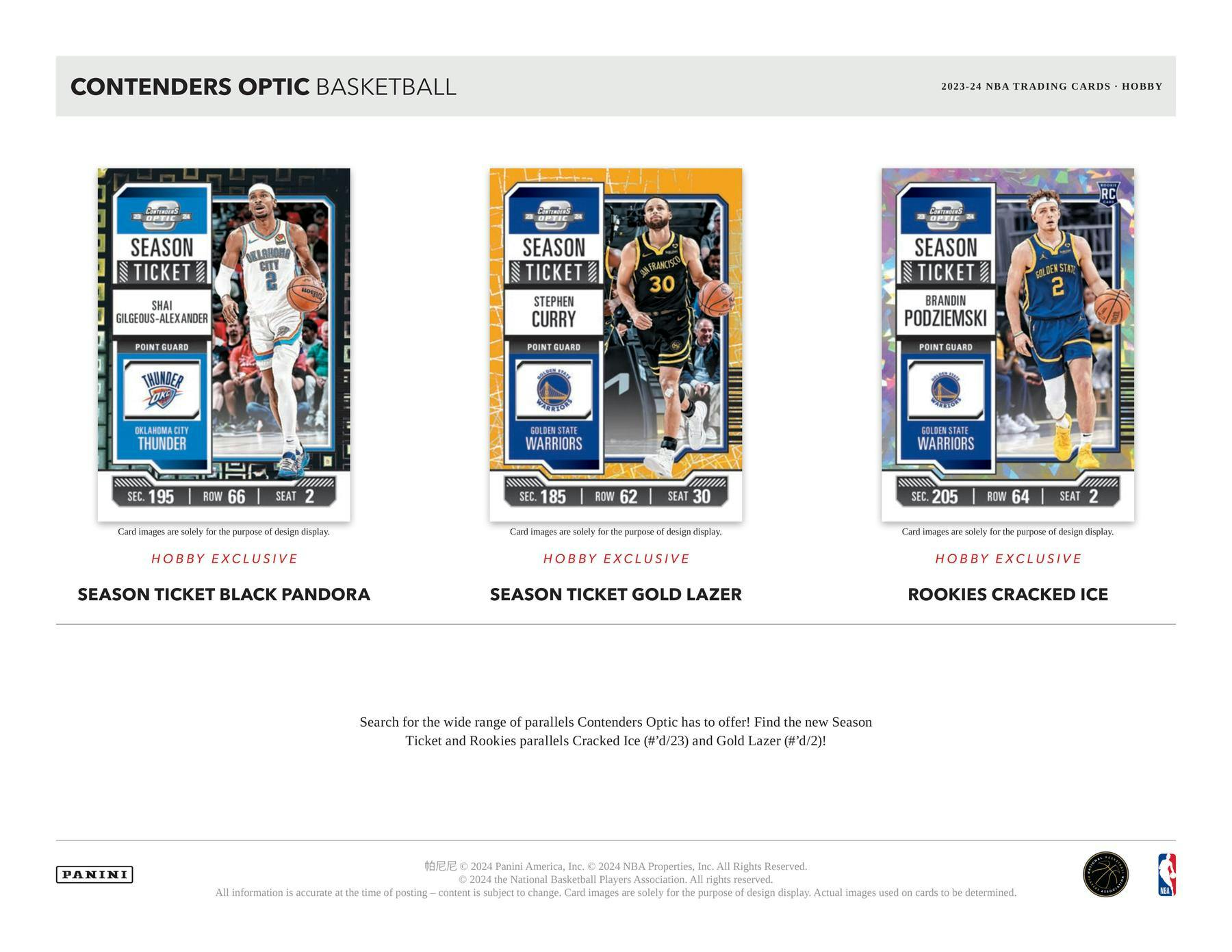 2023 - 24 Panini Contenders Optic Basketball Hobby Box 746134161889 at King Card Canada