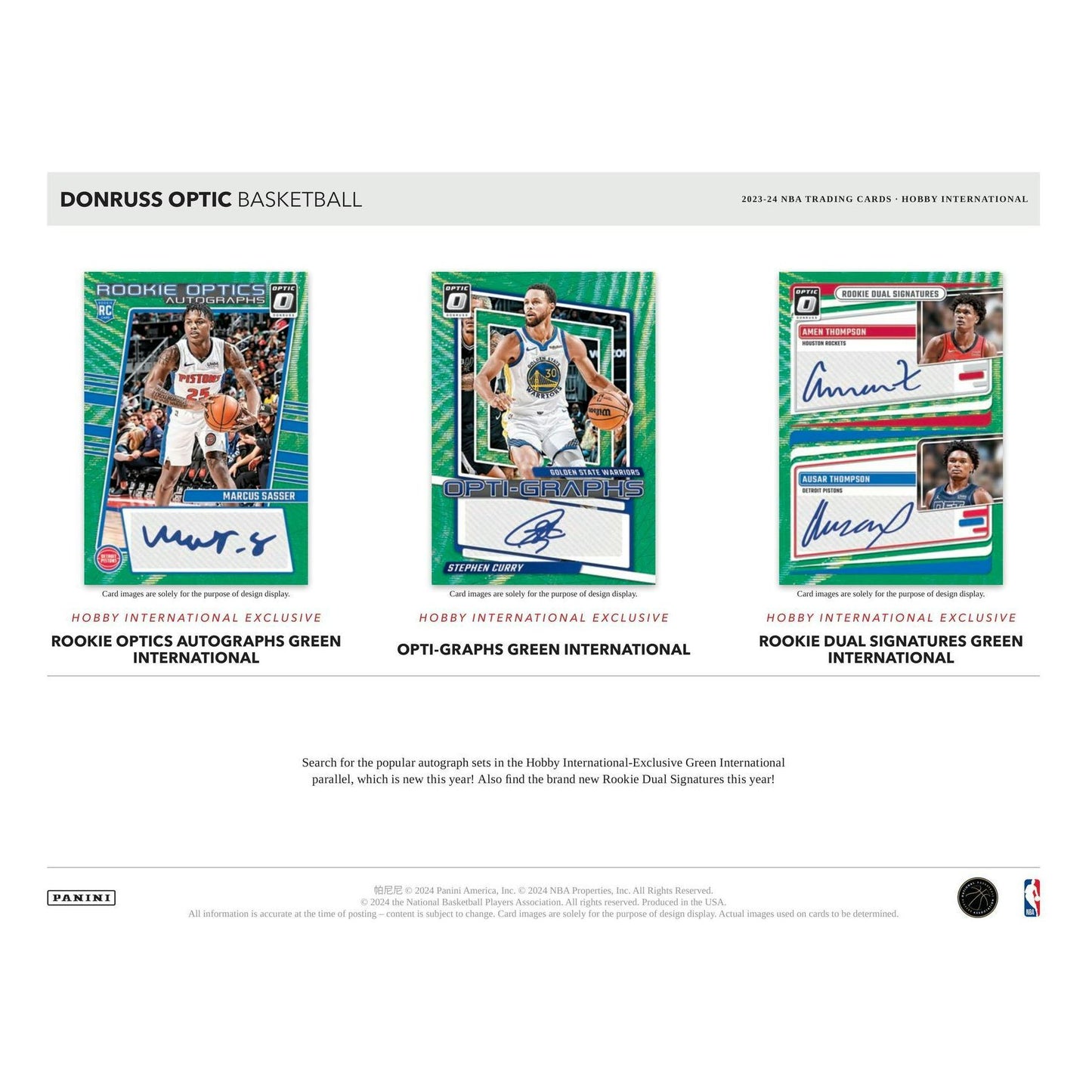 2023 - 24 Panini Donruss Optic Basketball International Hobby Box 746134157554 - King Card Canada