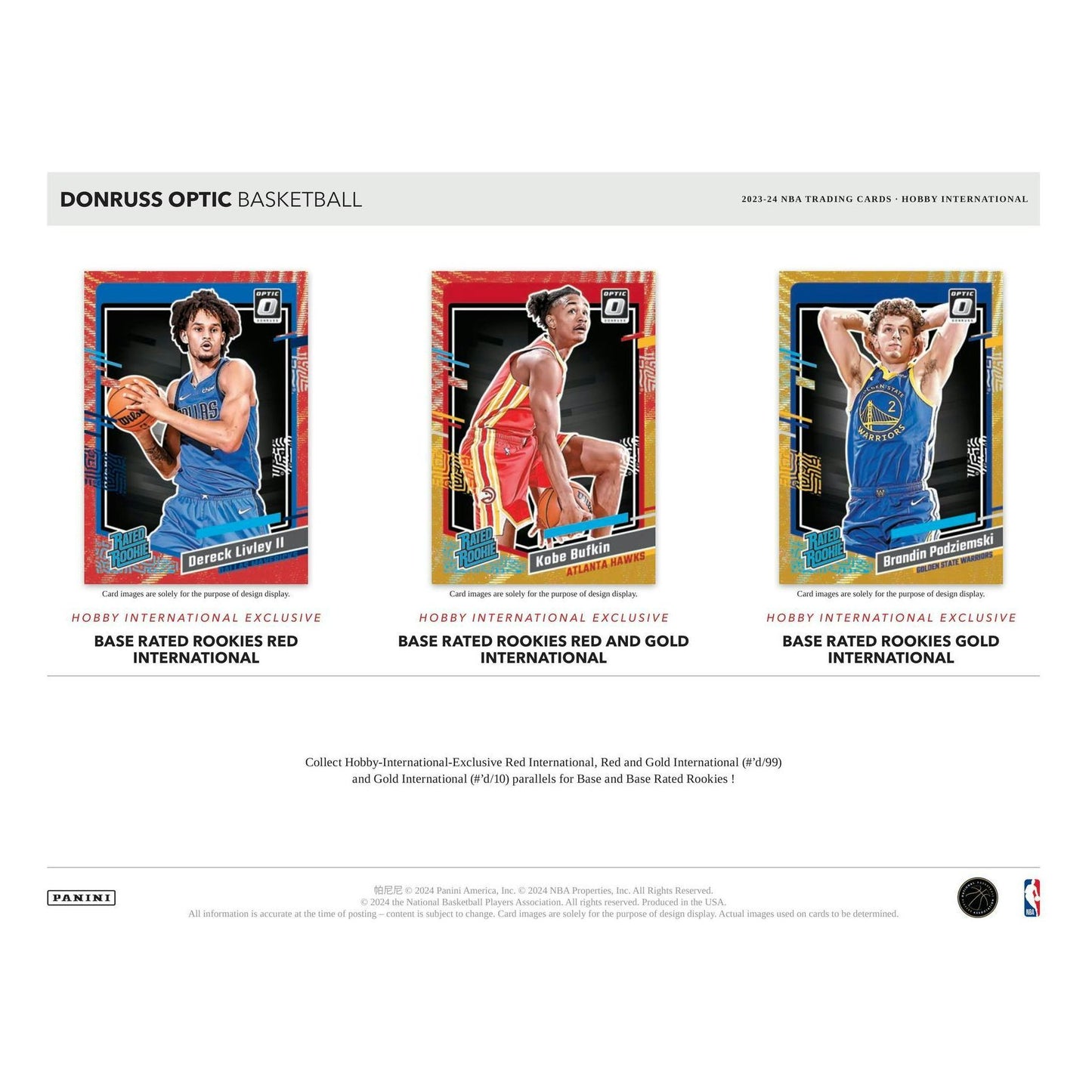 2023 - 24 Panini Donruss Optic Basketball International Hobby Box 746134157554 - King Card Canada