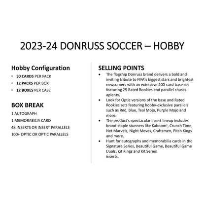 2023-24 Panini Donruss Soccer Hobby Box 746134153242 - King Card Canada