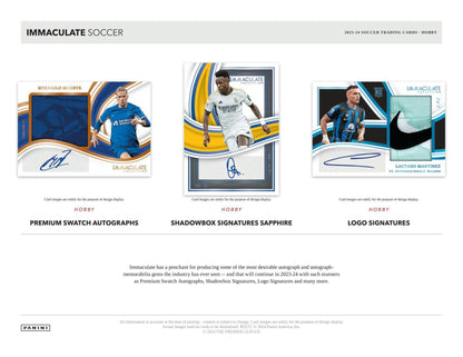 2023 - 24 Panini Immaculate Soccer Hobby Box 746134162015 at King Card Canada