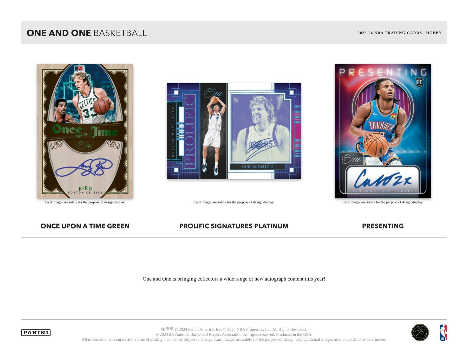 2023 - 24 Panini One and One Basketball Hobby Box 746134158421 at King Card Canada