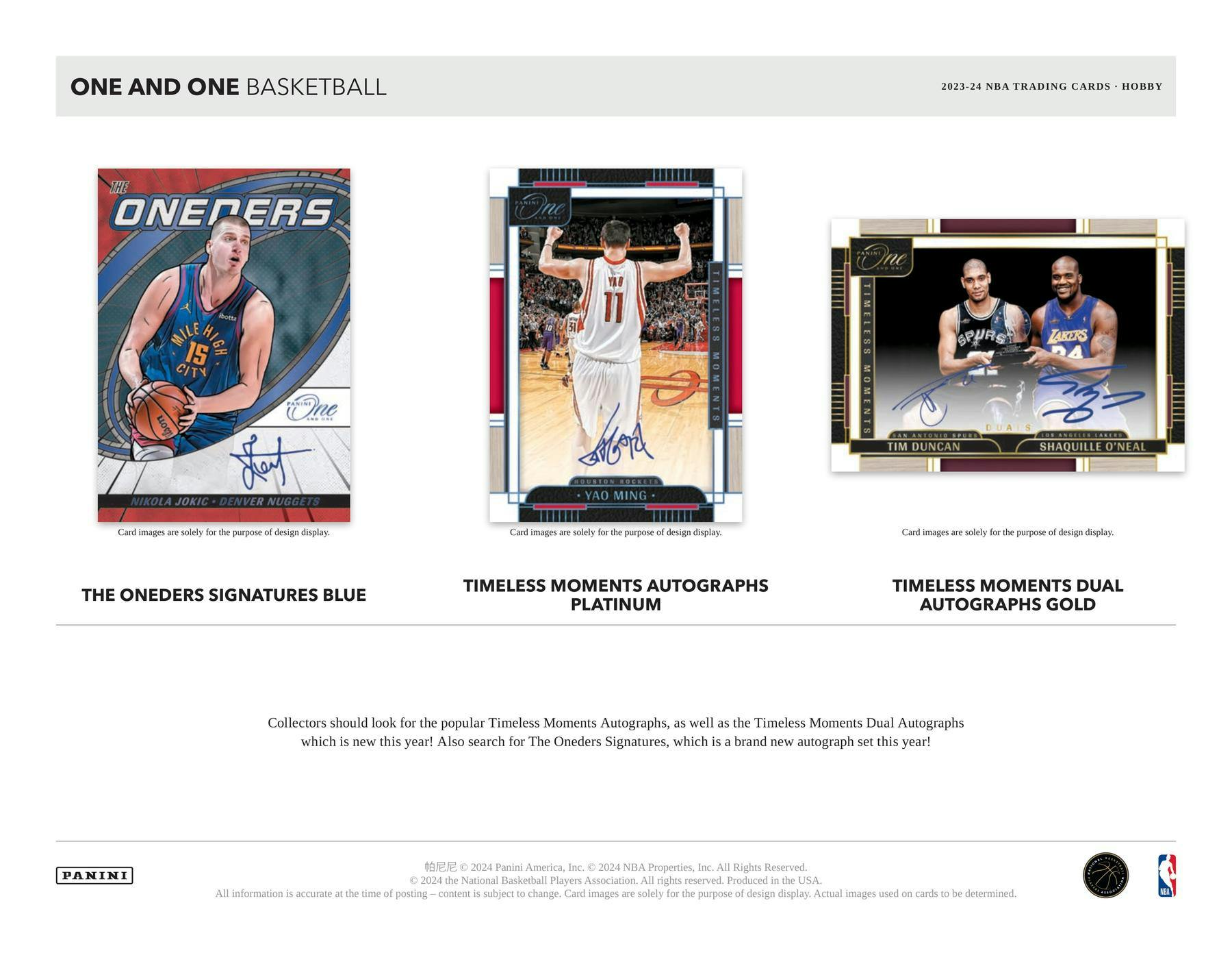 2023 - 24 Panini One and One Basketball Hobby Box 746134158421 at King Card Canada