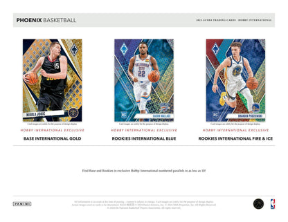 2023 - 24 Panini Phoenix Basketball International Hobby Box 746134158490 at King Card Canada