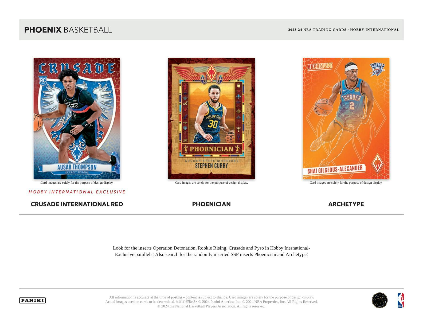 2023 - 24 Panini Phoenix Basketball International Hobby Box 746134158490 at King Card Canada