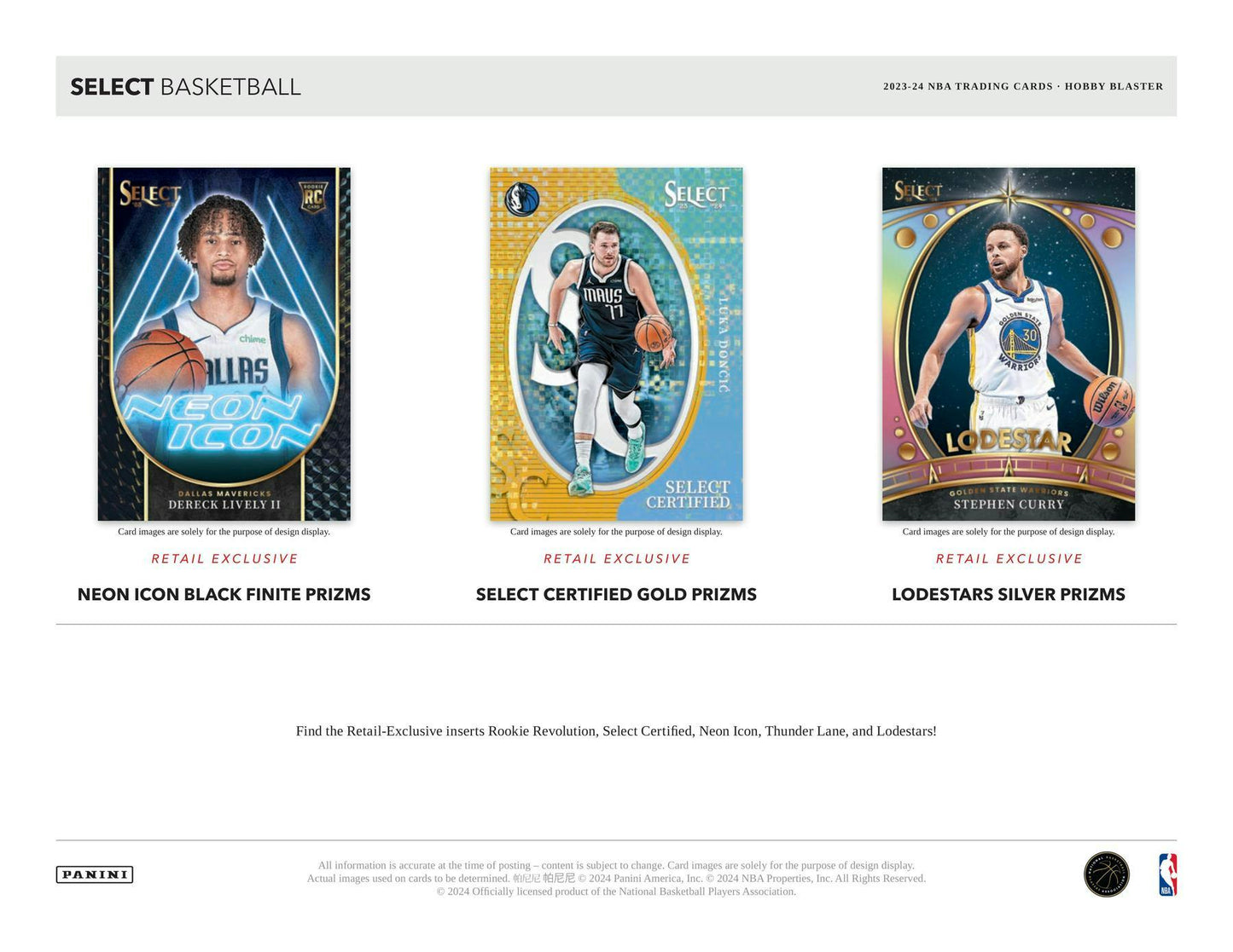 2023 - 24 Panini Select Basketball Hobby Blaster Box 746134158193 - King Card Canada