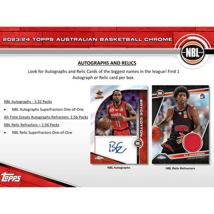 2023 - 24 Topps Chrome NBL Basketball Hobby Box at King Card Canada