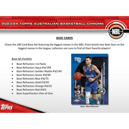 2023 - 24 Topps Chrome NBL Basketball Hobby Box [PRE - ORDER - 07/03/2024] 887521127689 - King Card Canada