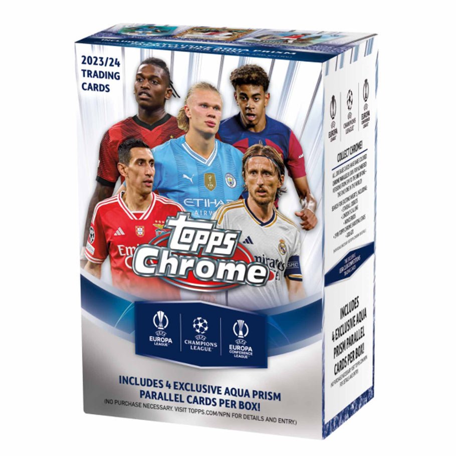 2023 - 24 Topps Chrome UEFA Club Competitions Soccer Blaster Value Box 887521126453 - King Card Canada