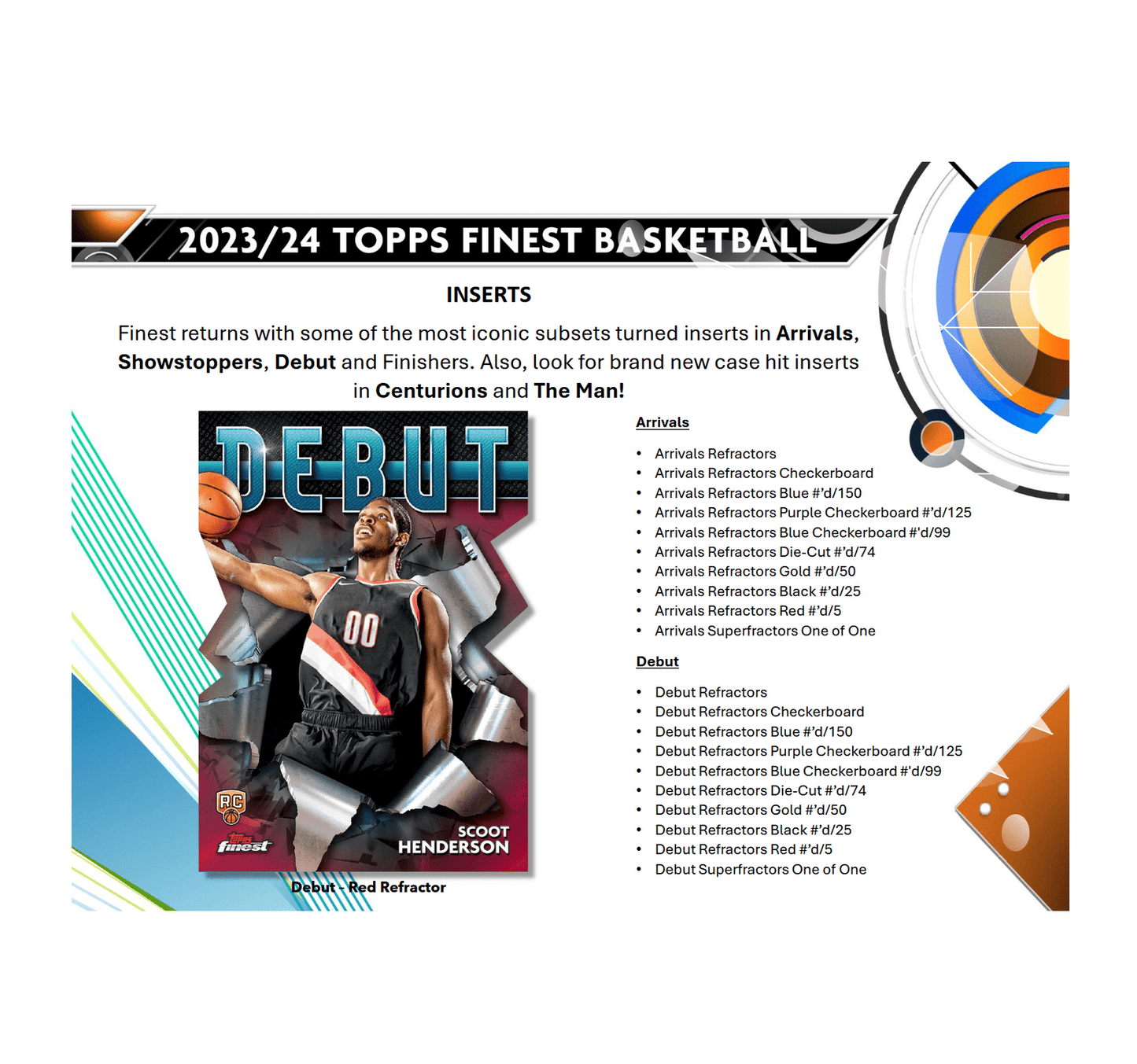 2023 - 24 Topps Finest Basketball Hobby Box 887521130337 at King Card Canada