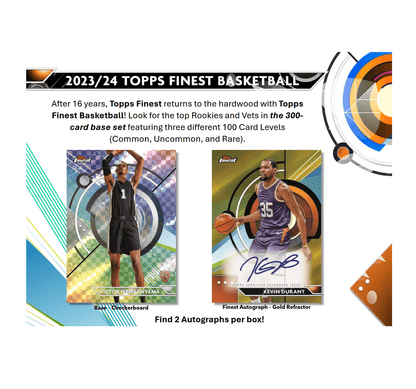 2023 - 24 Topps Finest Basketball Hobby Box 887521130337 at King Card Canada