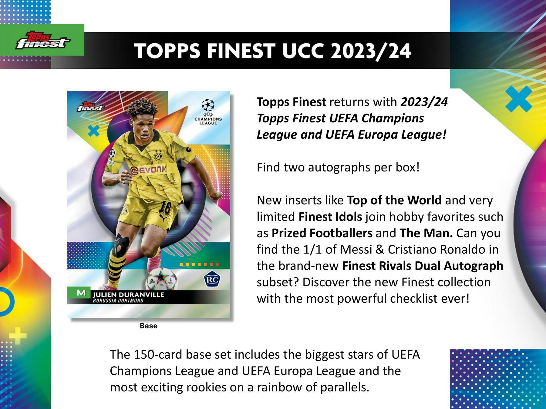 2023-24 Topps Finest UEFA Club Competitions Soccer Hobby Box 887521127221 - King Card Canada