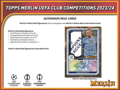 2023 - 24 Topps Merlin UEFA Club Competitions Soccer Hobby Box [PRE - ORDER - 9/20/2024] - King Card Canada