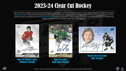 2023 - 24 Upper Deck Clear Cut Hockey Hobby Box at King Card Canada