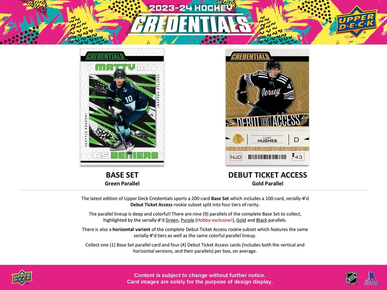 2023 - 24 Upper Deck Credentials Hockey Hobby Box 053334514798 at King Card Canada