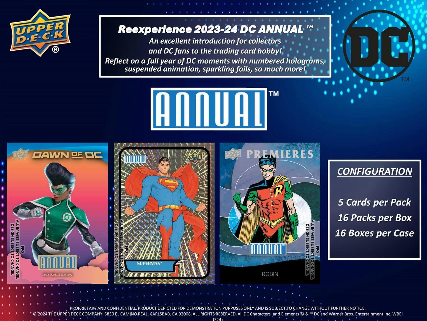 2023 - 24 Upper Deck DC Annual Trading Cards Hobby Box 053334763196 at King Card Canada