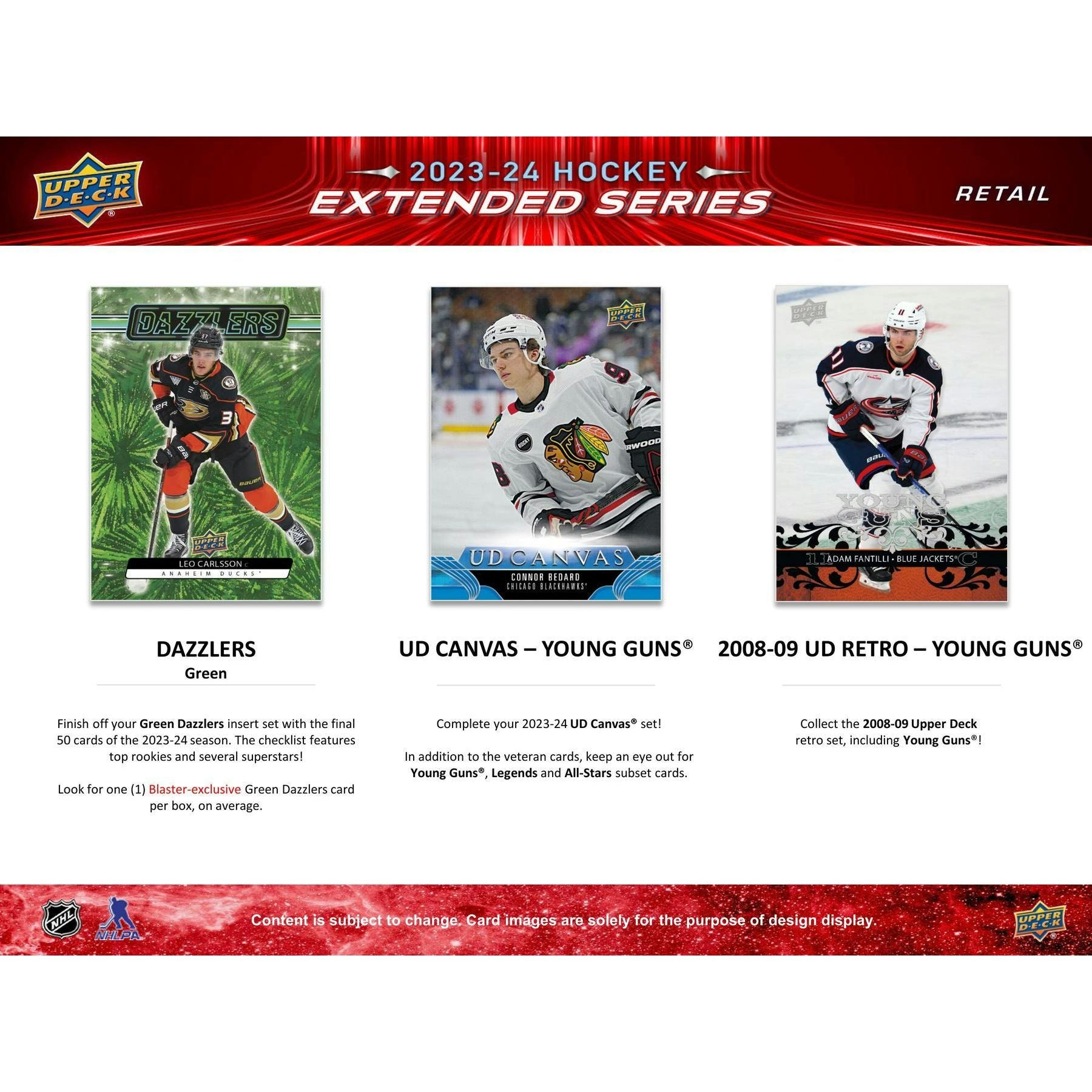 2023 - 24 Upper Deck Extended Series Hockey Blaster Box [PRE - ORDER - 06/26/2024] 053334549172 - King Card Canada