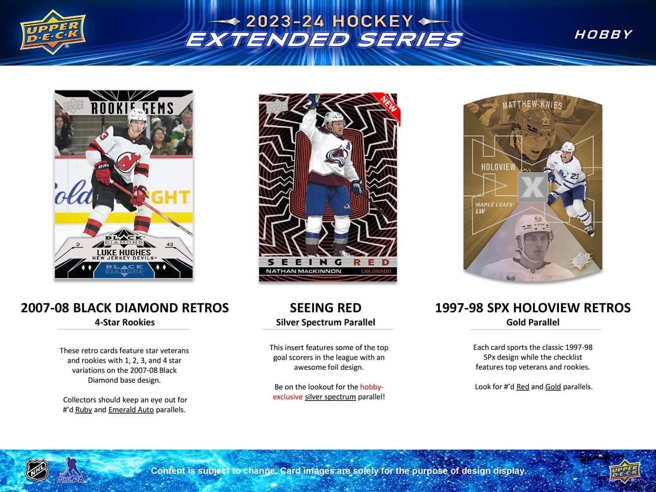 2023 - 24 Upper Deck Extended Series Hockey Hobby Box 053334548519 at King Card Canada