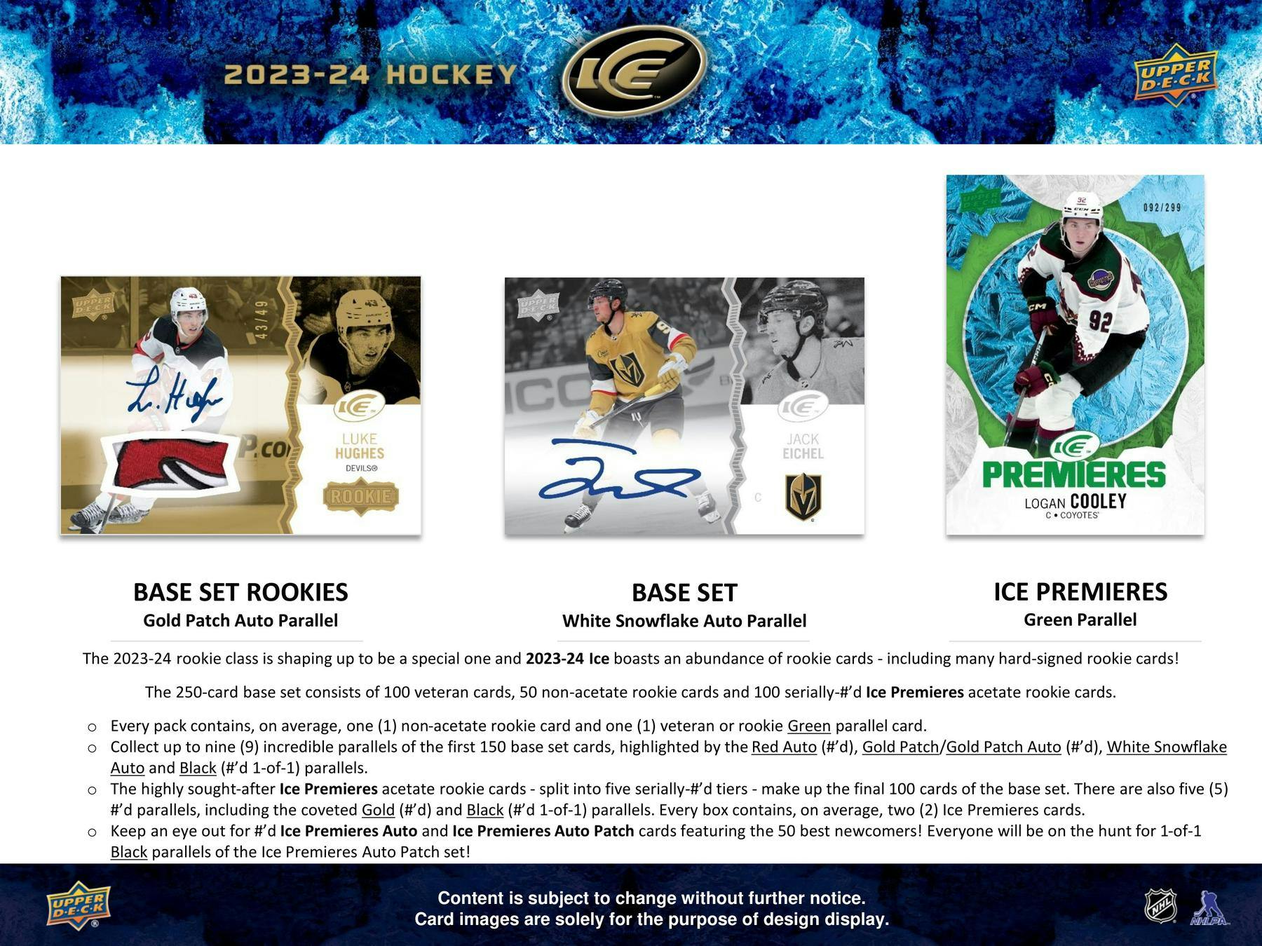 2023 - 24 Upper Deck ICE Hockey Hobby Box 053334362252 at King Card Canada