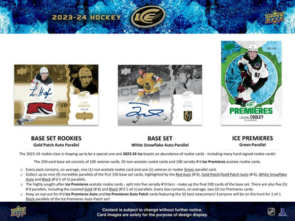 2023 - 24 Upper Deck ICE Hockey Hobby Box 053334362252 at King Card Canada