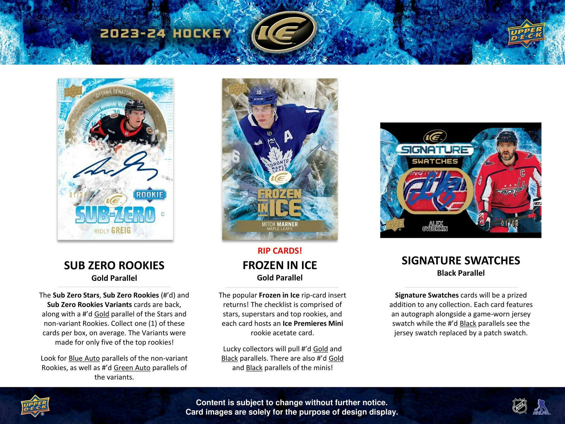 2023 - 24 Upper Deck ICE Hockey Hobby Box 053334362252 at King Card Canada