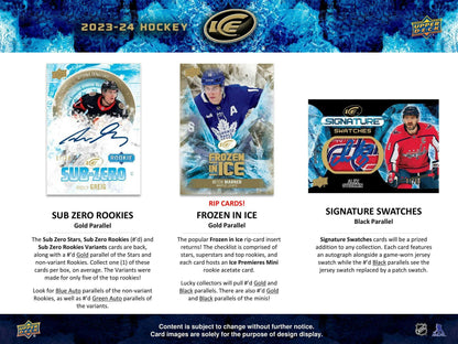 2023 - 24 Upper Deck ICE Hockey Hobby Box 053334362252 at King Card Canada