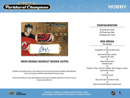 2023-24 Upper Deck Parkhurst Champions Hockey Hobby Box 053334463119 at King Card Canada