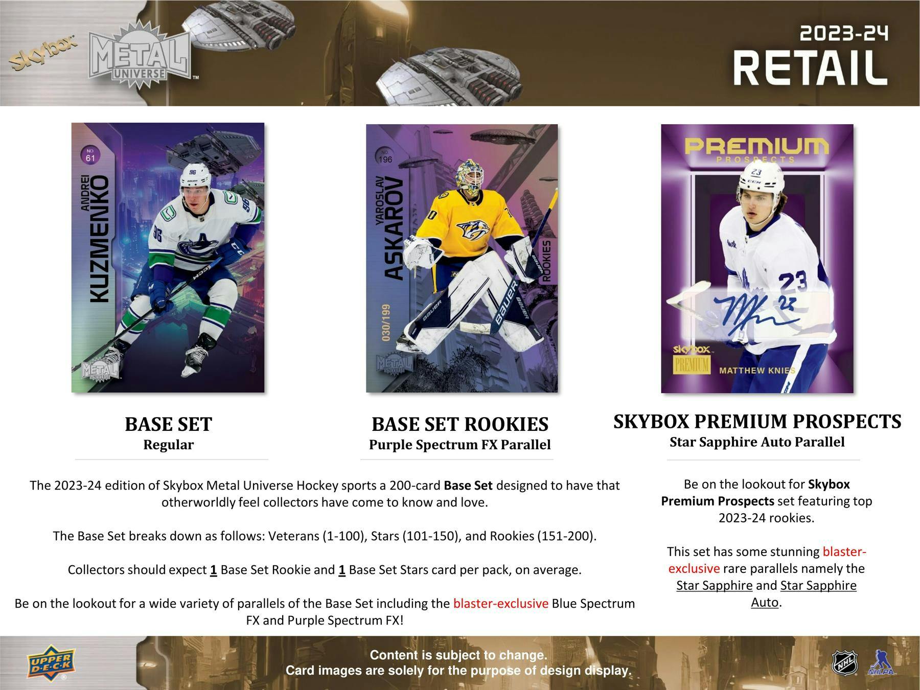 2023 - 24 Upper Deck Skybox Metal Universe Hockey Blaster Box at King Card Canada