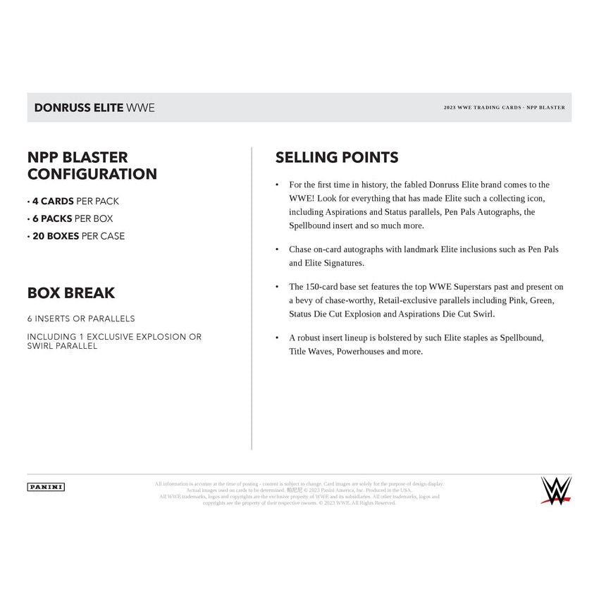 2023 Panini Donruss Elite WWE Blaster Box 746134138959 - King Card Canada