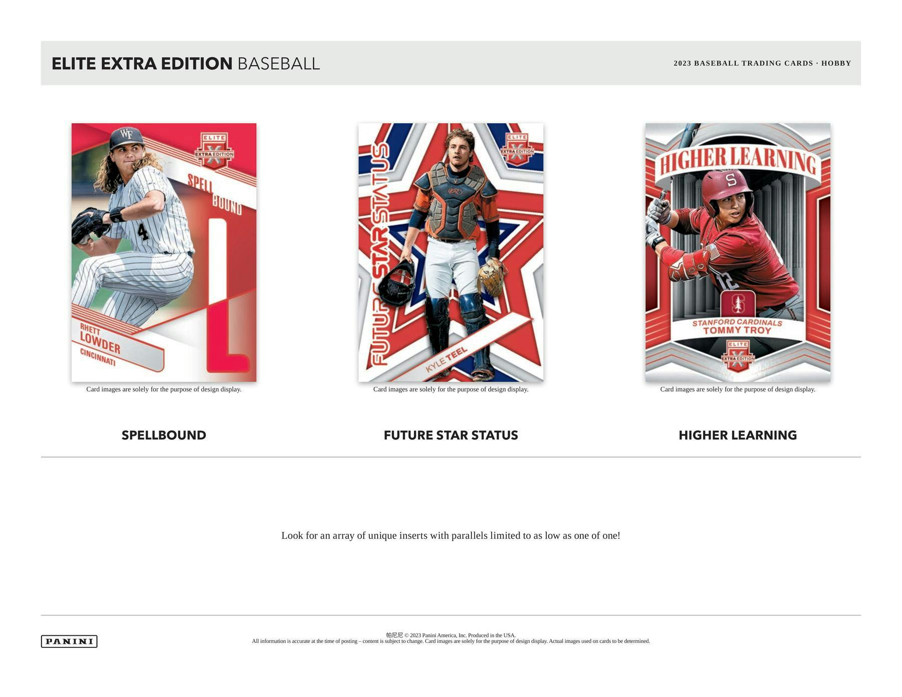 2023 Panini Elite Extra Edition Baseball Hobby Box 746134153815 - King Card Canada
