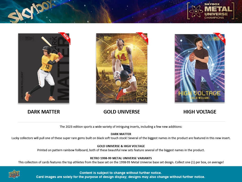 2023 Upper Deck Skybox Metal Universe Champions Multi - Sport Blaster Box at King Card Canada