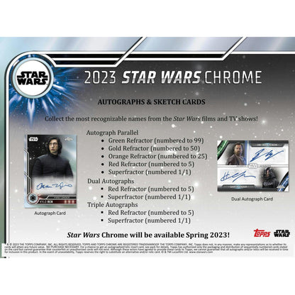 2023 Topps Chrome Star Wars Blaster Box at King Card Canada