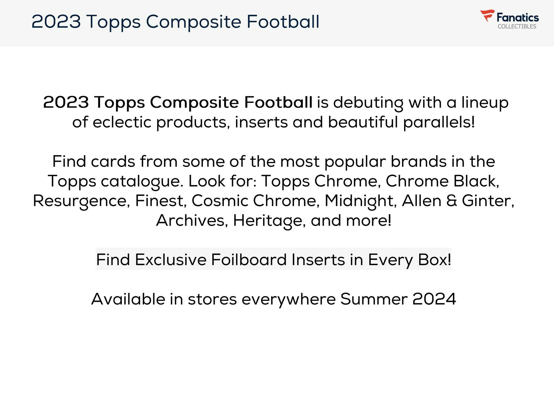 2023 Topps Composite Football Blaster Value Box at King Card Canada