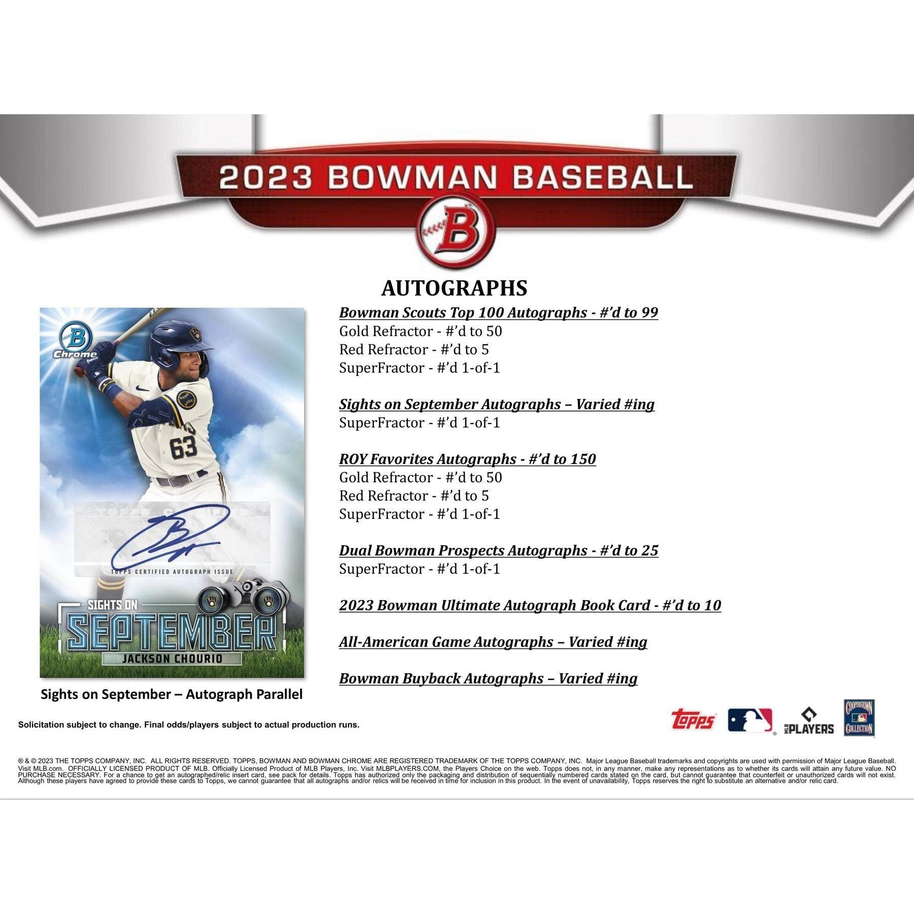 2023 Topps Bowman Baseball Hobby Box at King Card Canada