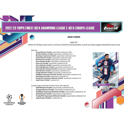 2022-23 Topps Finest UEFA Club Competitions Soccer Master Hobby Box - King Card Canada