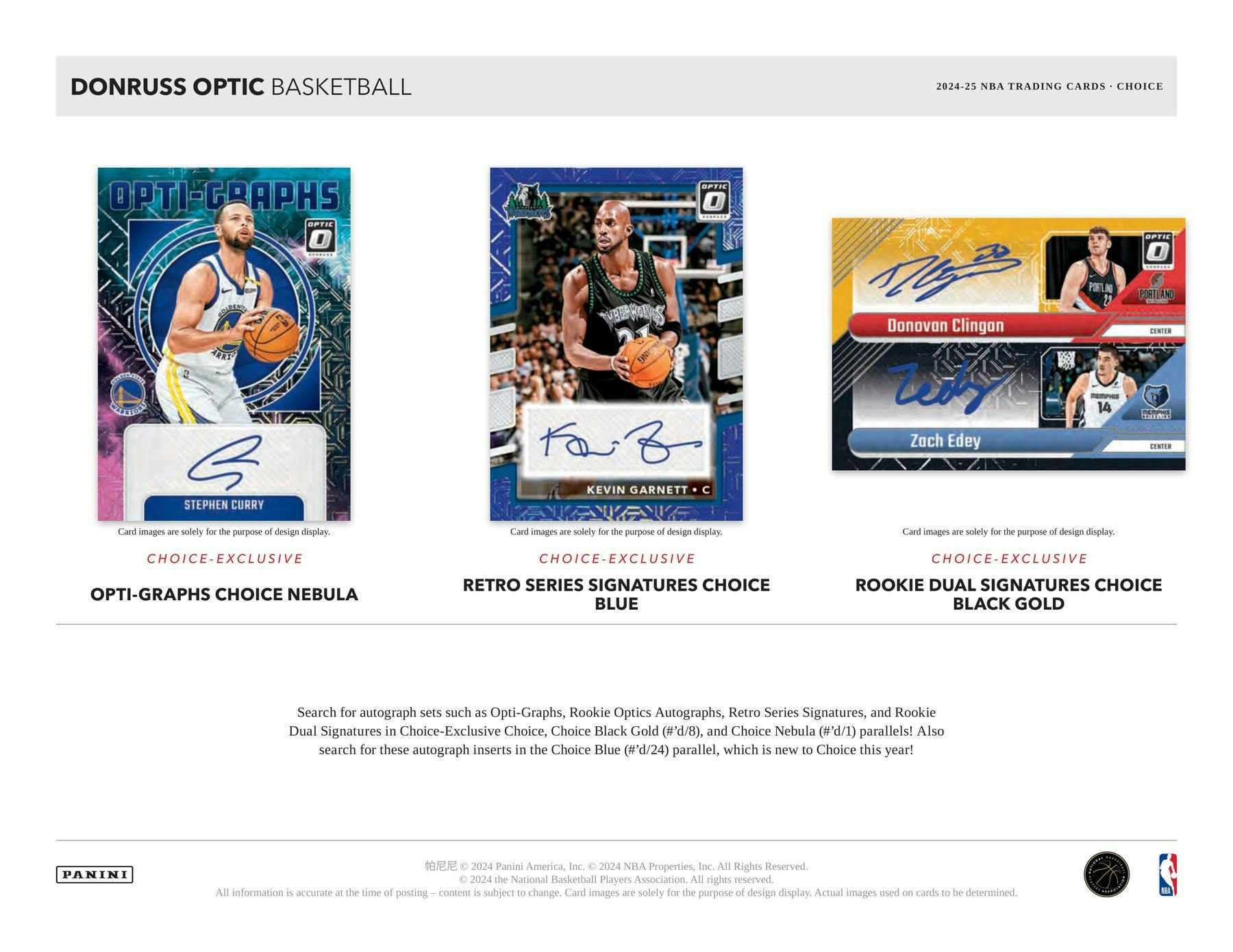 2024 - 25 Panini Donruss Optic Basketball Choice Box 746134179853 at King Card Canada