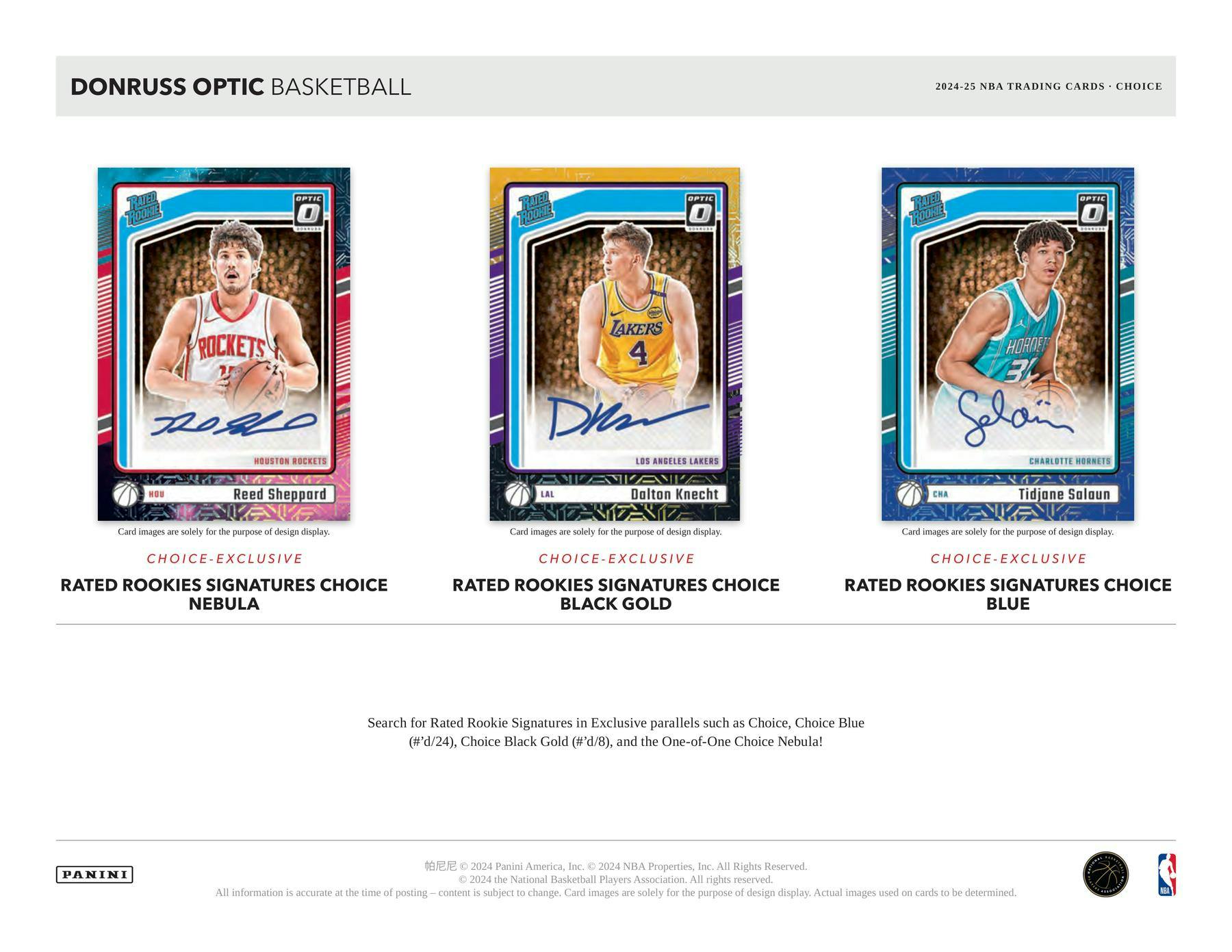 2024 - 25 Panini Donruss Optic Basketball Choice Box 746134179853 at King Card Canada