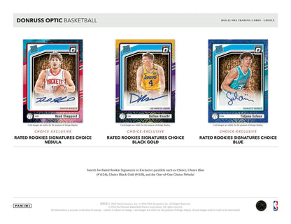 2024 - 25 Panini Donruss Optic Basketball Choice Box 746134179853 at King Card Canada