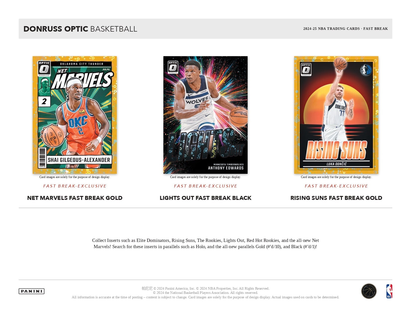 2024 - 25 Panini Donruss Optic Basketball Fast Break 746134179884 at King Card Canada