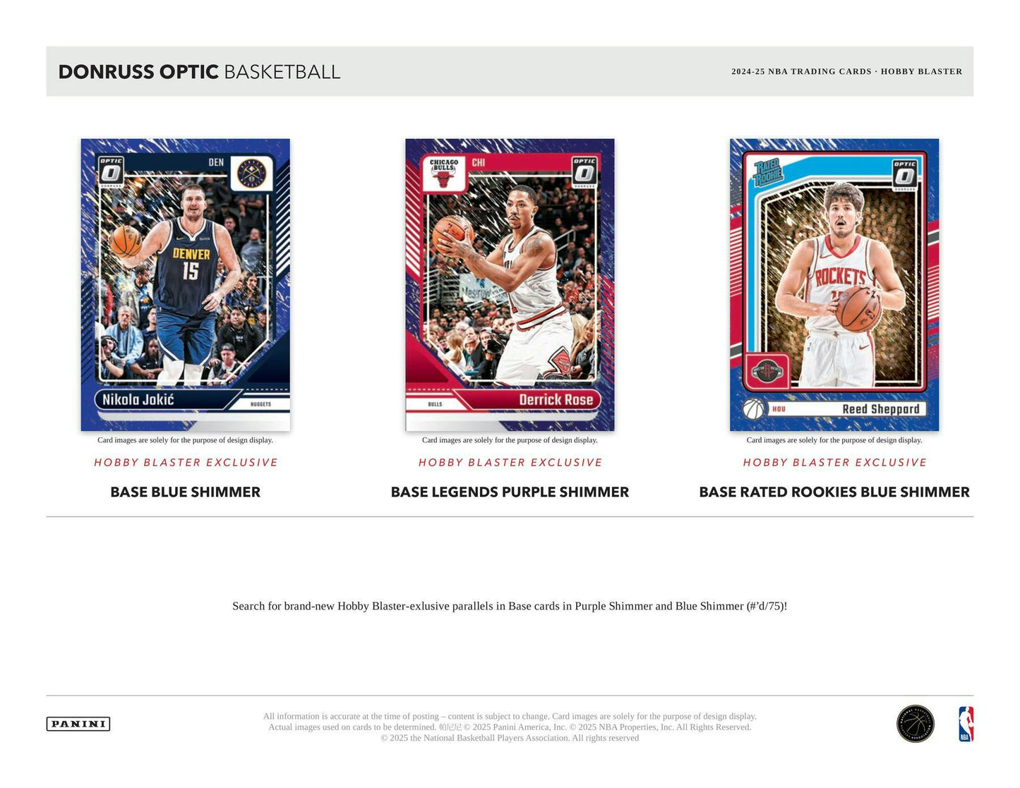 2024 - 25 Panini Donruss Optic Basketball Hobby Blaster Box 746134180217 at King Card Canada