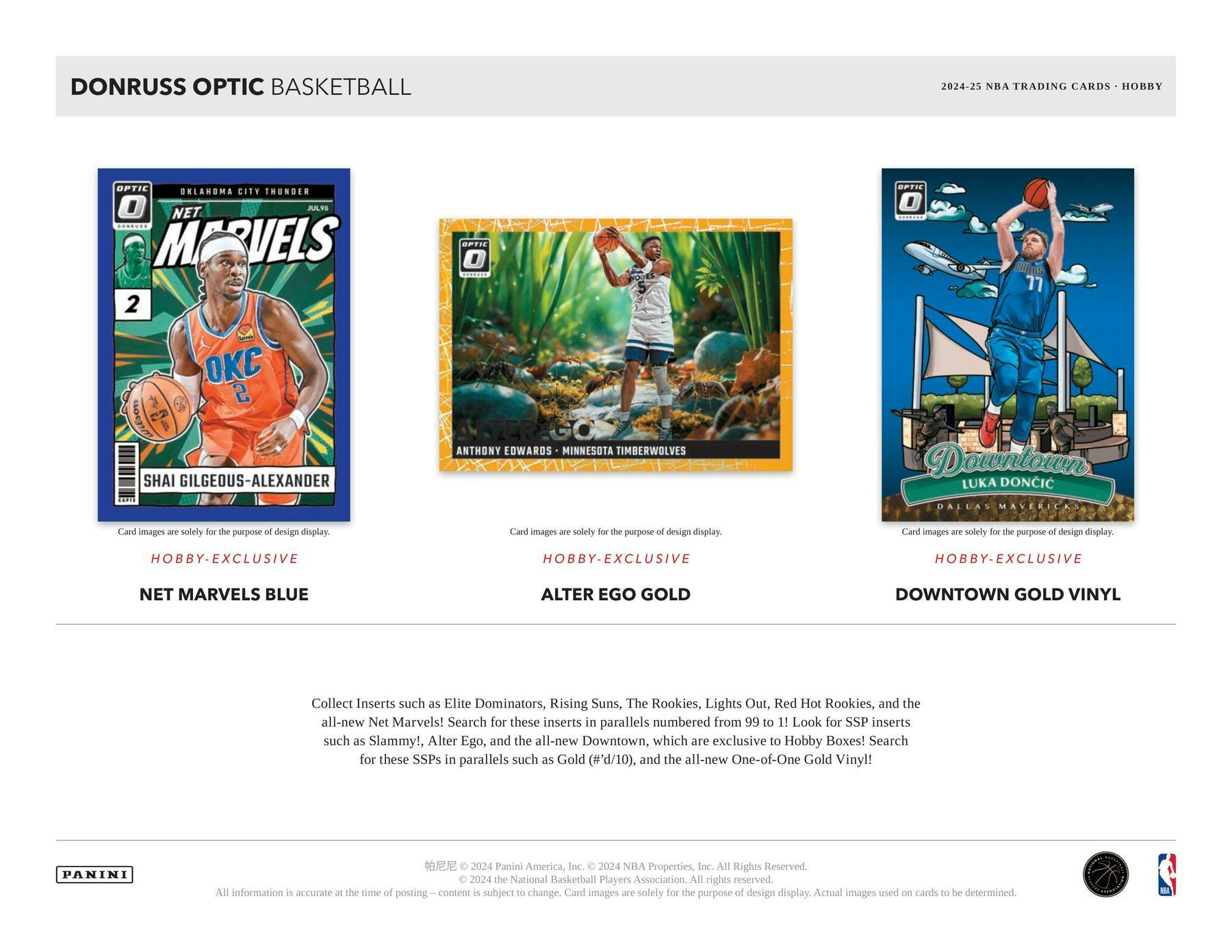 2024 - 25 Panini Donruss Optic Basketball Hobby Box 746134179808 at King Card Canada