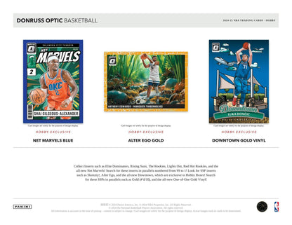 2024 - 25 Panini Donruss Optic Basketball Hobby Box 746134179808 at King Card Canada